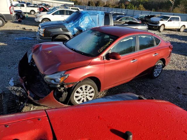 3N1AB7AP3HY278513 - 2017 NISSAN SENTRA S RED photo 1