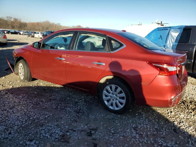 3N1AB7AP3HY278513 - 2017 NISSAN SENTRA S RED photo 2