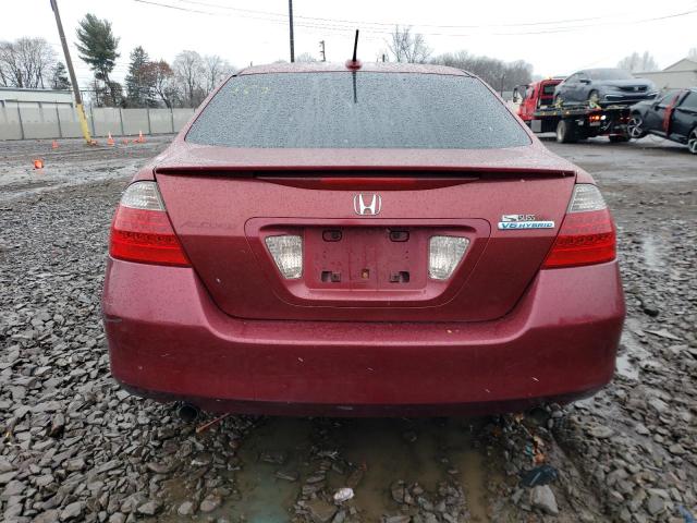 JHMCN36407C002395 - 2007 HONDA ACCORD HYBRID RED photo 6