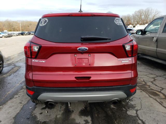 1FMCU0J92KUC02764 - 2019 FORD ESCAPE TITANIUM RED photo 6