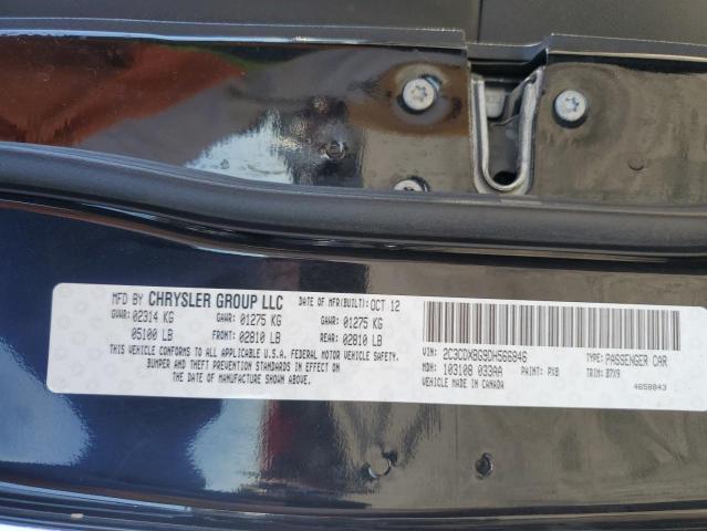 2C3CDXBG9DH566846 - 2013 DODGE CHARGER SE BLACK photo 12