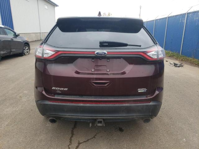 2FMPK4J90JBB54345 - 2018 FORD EDGE SEL MAROON photo 6