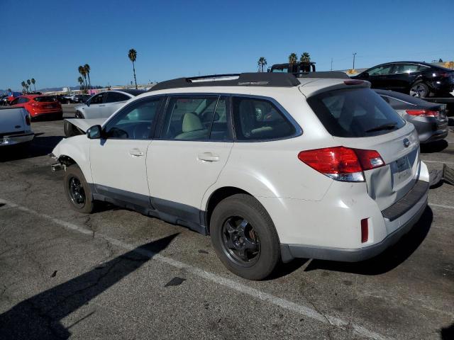 4S4BRBAC7C3281103 - 2012 SUBARU OUTBACK 2.5I WHITE photo 2