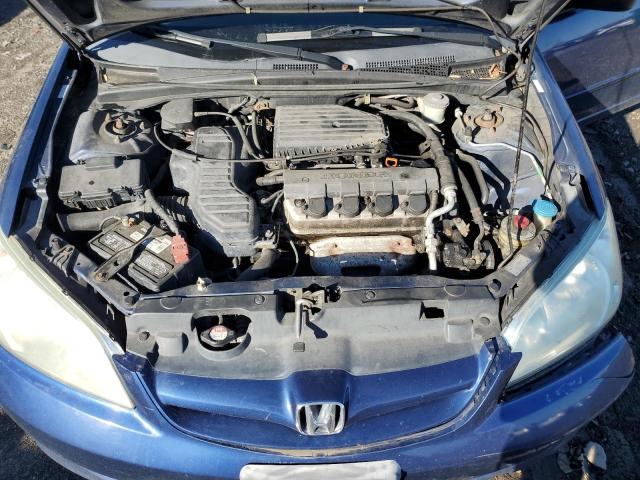 1HGES165X4L020223 - 2004 HONDA CIVIC LX BLUE photo 11