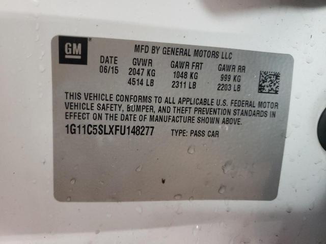 1G11C5SLXFU148277 - 2015 CHEVROLET MALIBU 1LT Ақ фото 13