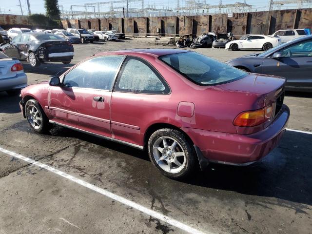 1HGEJ2241PL019603 - 1993 HONDA CIVIC DX PURPLE photo 2