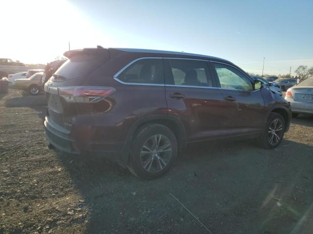 5TDJKRFH2ES059166 - 2014 TOYOTA HIGHLANDER XLE BURGUNDY photo 3