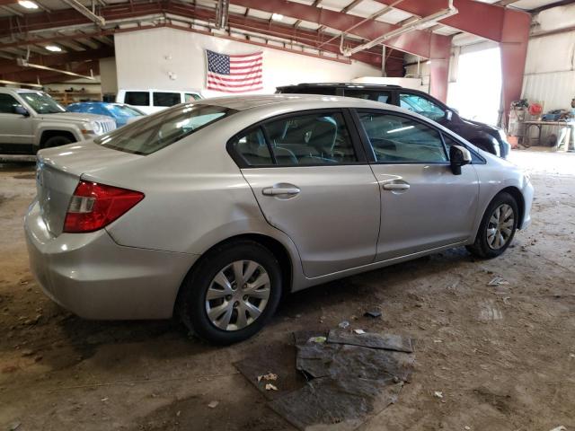 19XFB2F51CE013080 - 2012 HONDA CIVIC LX SILVER photo 3