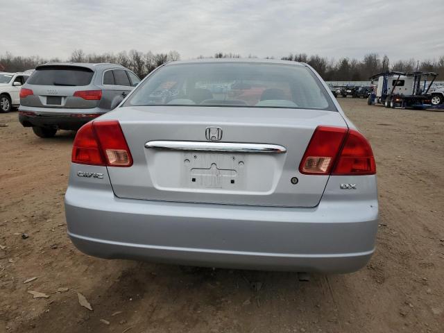 2HGES16231H506094 - 2001 HONDA CIVIC DX SILVER photo 6