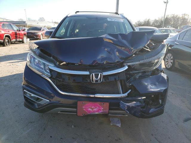 2HKRM3H73FH549895 - 2015 HONDA CR-V EXL BLUE photo 5