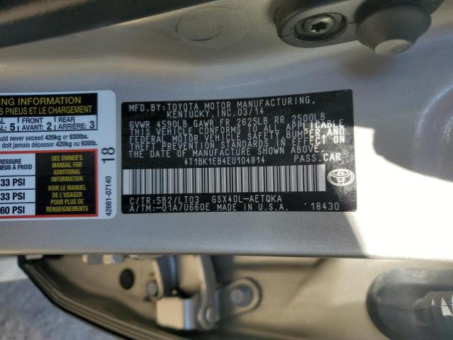 4T1BK1EB4EU104814 - 2014 TOYOTA AVALON BASE 米色 照片 13