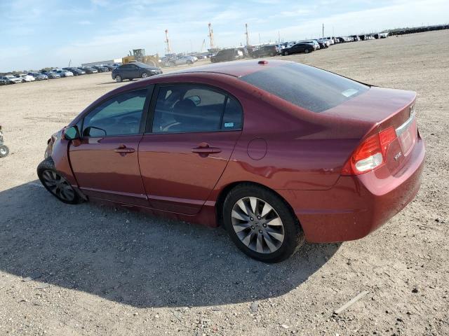 19XFA16949E012899 - 2009 HONDA CIVIC EXL BURGUNDY photo 2