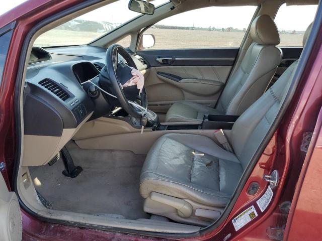 19XFA16949E012899 - 2009 HONDA CIVIC EXL ბურგუნდია ფოტო 7