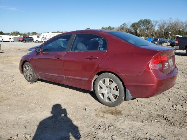 1HGFA16588L013347 - 2008 HONDA CIVIC LX MAROON photo 2