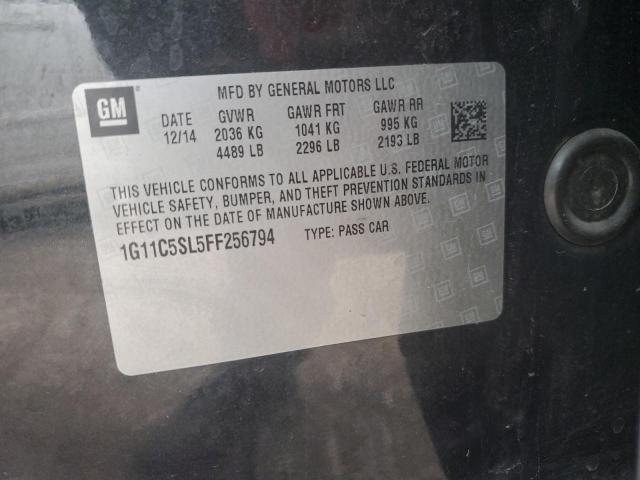 1G11C5SL5FF256794 - 2015 CHEVROLET MALIBU 1LT 灰色 照片 12