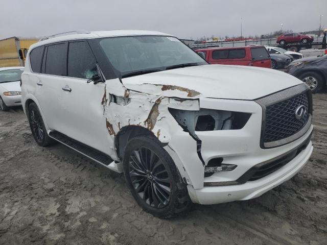 JN8AZ2AEXM9268141 - 2021 INFINITI QX80 LUXE WHITE photo 4