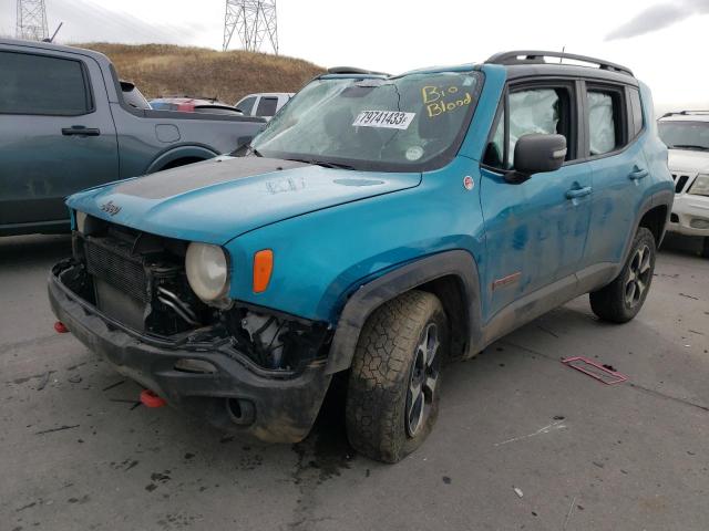 ZACNJBC11KPK45466 - 2019 JEEP RENEGADE TRAILHAWK TEAL photo 1