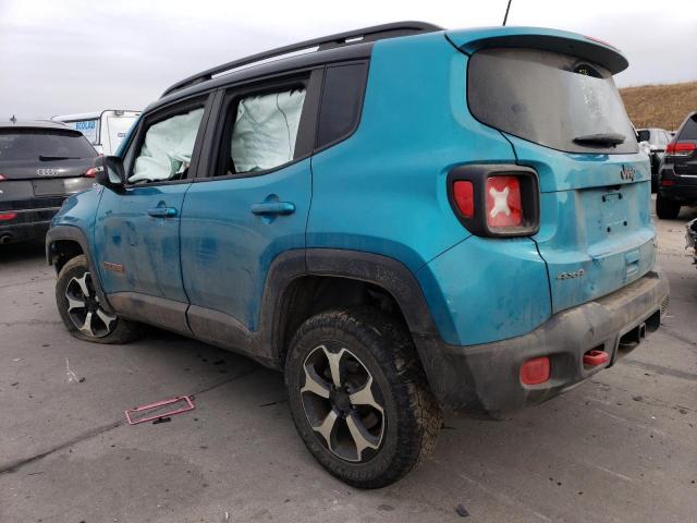 ZACNJBC11KPK45466 - 2019 JEEP RENEGADE TRAILHAWK TEAL photo 2