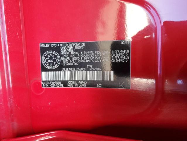 JTLZE4FE8EJ052808 - 2014 TOYOTA SCION XB RED photo 12