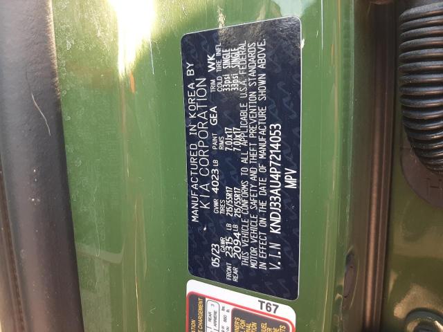 KNDJ33AU4P7214053 - 2023 KIA SOUL EX GREEN photo 13