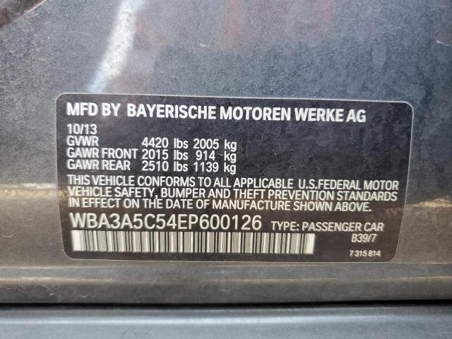 WBA3A5C54EP600126 - 2014 BMW 328 I GRAY photo 12