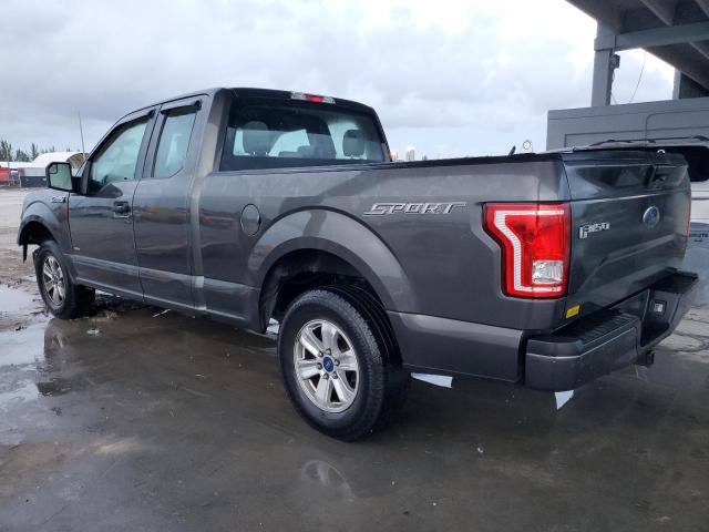 1FTEX1CPXFFC47421 - 2015 FORD F150 SUPER CAB GRAY photo 2