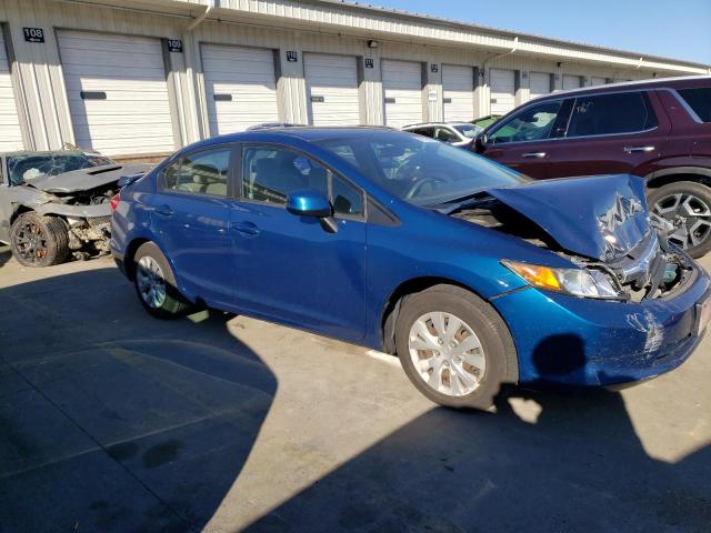 19XFB2F57CE053339 - 2012 HONDA CIVIC LX BLUE photo 4