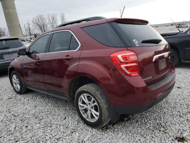 2GNALCEK9H1599916 - 2017 CHEVROLET EQUINOX LT BURGUNDY photo 2