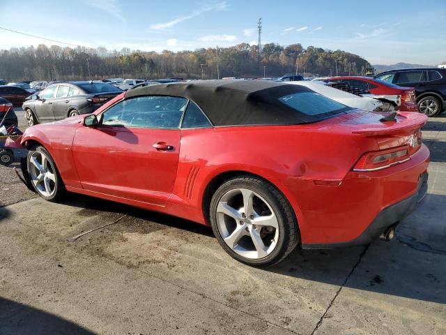 2G1FD3D31F9282421 - 2015 CHEVROLET CAMARO LT RED photo 2