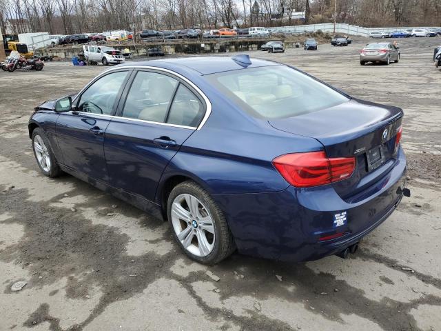 WBA8D9C56JA608388 - 2018 BMW 330 XI BLUE photo 2