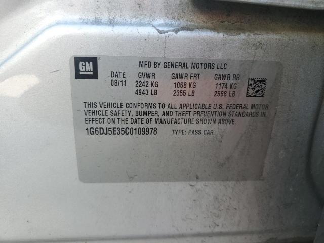 1G6DJ5E35C0109978 - 2012 CADILLAC CTS PERFORMANCE COLLECTION Gümüş fotoğraf 12