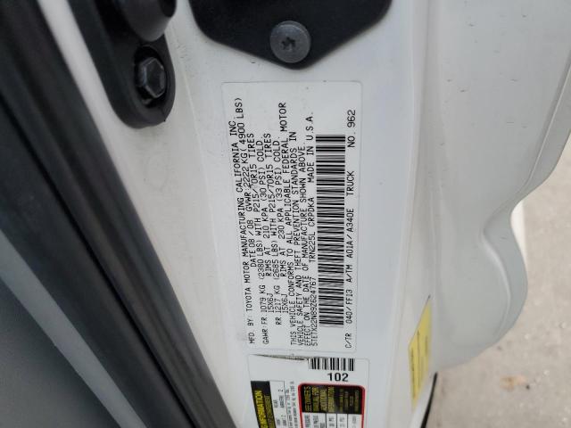 5TETX22N89Z624767 - 2009 TOYOTA TACOMA ACCESS CAB თეთრი ფოტო 13