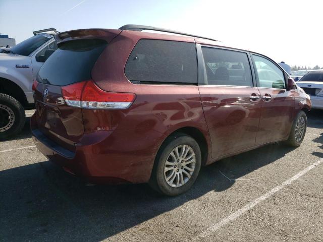 5TDYK3DC7BS134913 - 2011 TOYOTA SIENNA XLE BURGUNDY photo 3