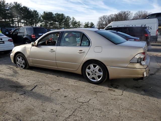 JTHBN36F055001634 - 2005 LEXUS LS 430 BEIGE photo 2