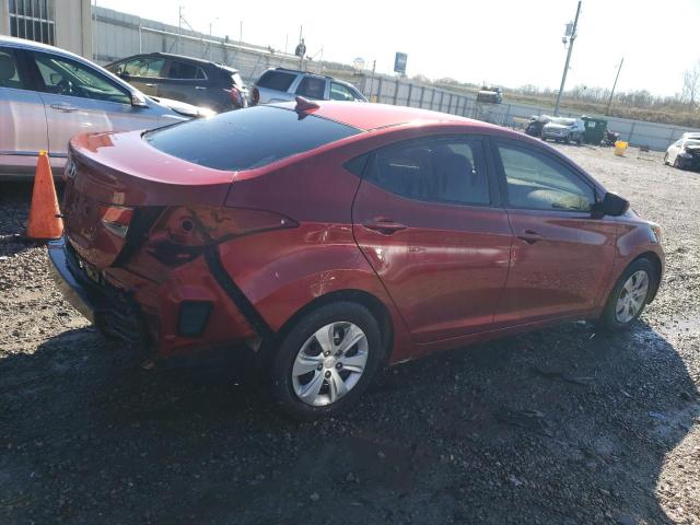 5NPDH4AE4GH690697 - 2016 HYUNDAI ELANTRA SE RED photo 3