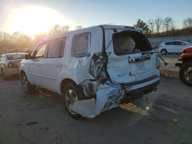 5FNYF3H57DB013628 - 2013 HONDA PILOT EXL WHITE photo 2