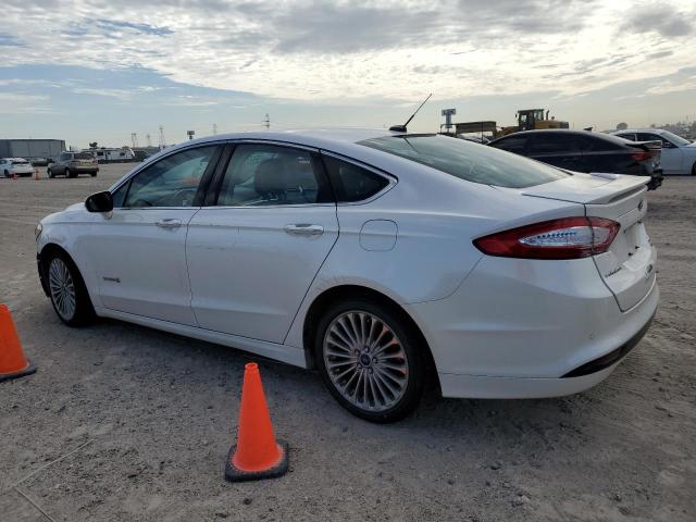 3FA6P0RU4ER365385 - 2014 FORD FUSION TITANIUM HEV WHITE photo 2