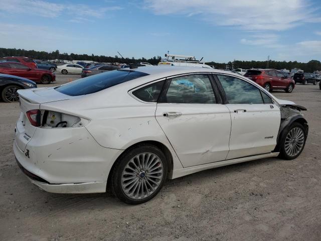 3FA6P0RU4ER365385 - 2014 FORD FUSION TITANIUM HEV WHITE photo 3