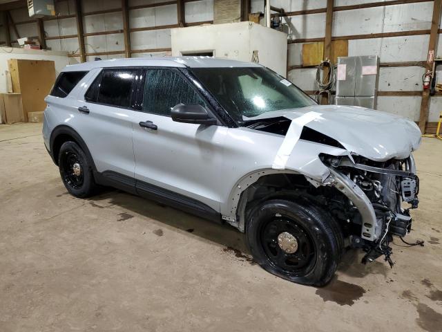 1FM5K8AB1NGB36825 - 2022 FORD EXPLORER POLICE INTERCEPTOR SILVER photo 4