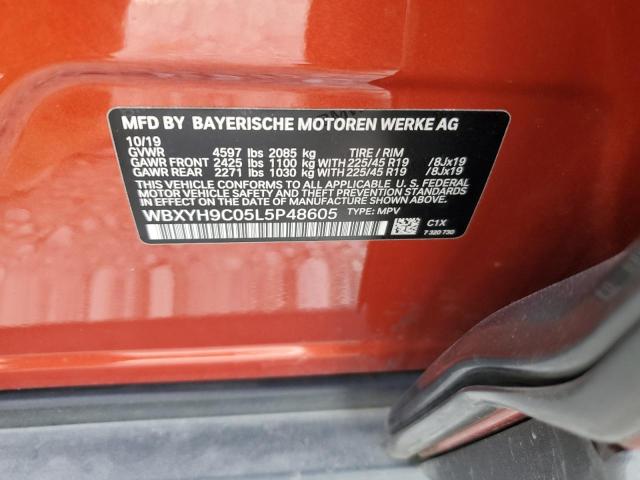 WBXYH9C05L5P48605 - 2020 BMW X2 SDRIVE28I ORANGE photo 12