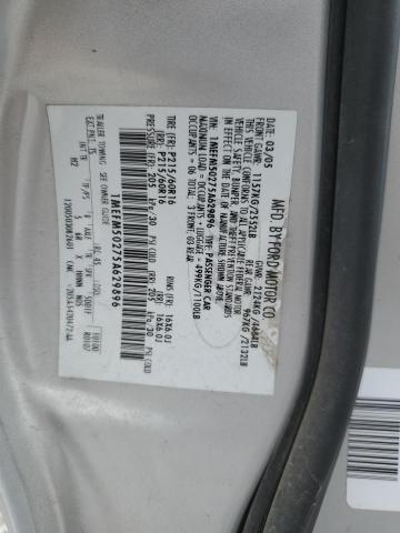 1MEFM50275A629896 - 2005 MERCURY SABLE GS SILVER photo 12