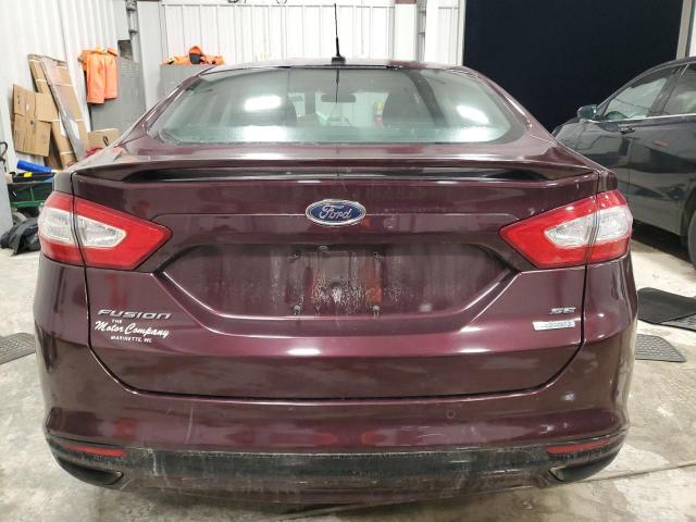 3FA6P0H95DR131798 - 2013 FORD FUSION SE BURGUNDY photo 6