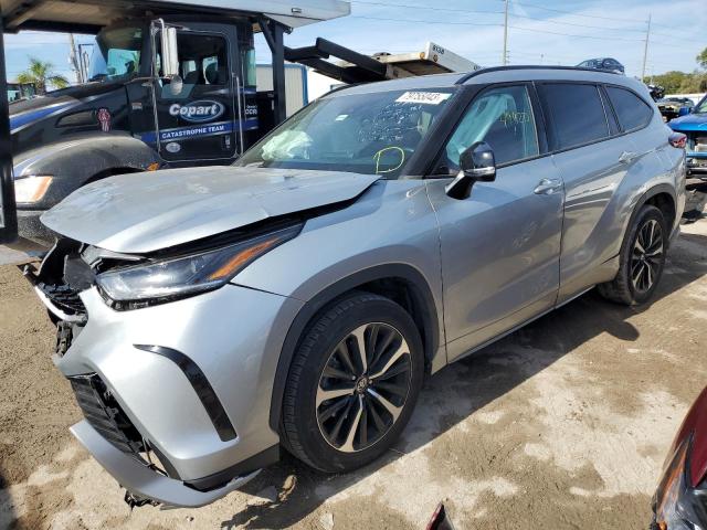 5TDLZRAHXMS049396 - 2021 TOYOTA HIGHLANDER XSE GRAY photo 1