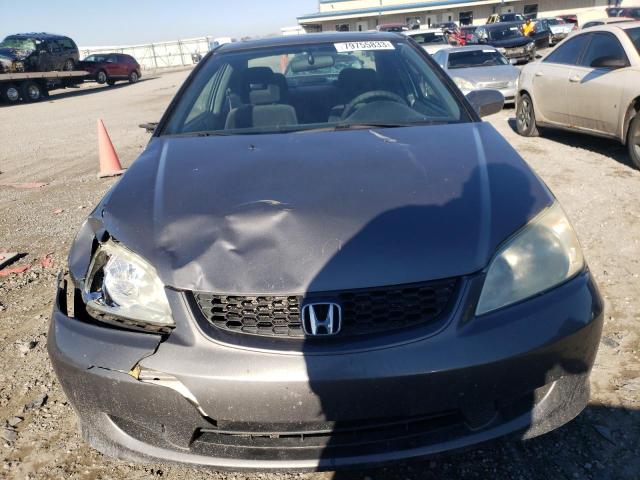 1HGEM21914L073550 - 2004 HONDA CIVIC EX SILVER photo 5