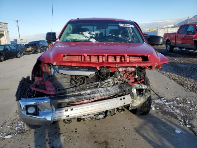 5TFUY5F13EX361101 - 2014 TOYOTA TUNDRA DOUBLE CAB SR/SR5 RED photo 5