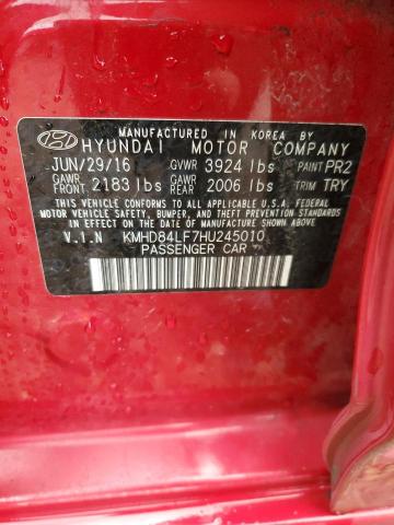 KMHD84LF7HU245010 - 2017 HYUNDAI ELANTRA SE RED photo 13