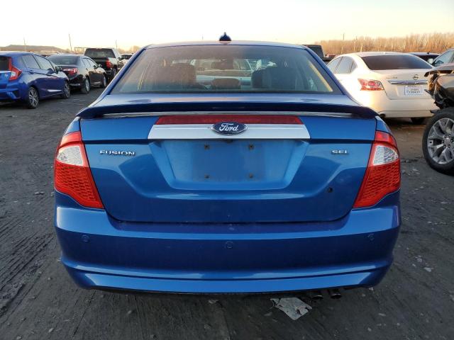 3FAHP0JA2CR124996 - 2012 FORD FUSION SEL BLUE photo 6