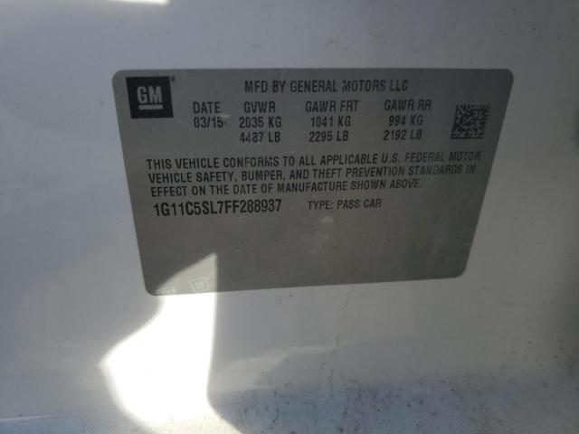 1G11C5SL7FF288937 - 2015 CHEVROLET MALIBU 1LT Ağ foto 12