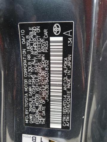 JTKDE3B78A0318702 - 2010 TOYOTA SCION TC 蓝色 照片 12