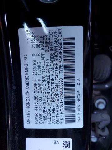 1HGCV1F32KA006290 - 2019 HONDA ACCORD SPORT BLACK photo 12